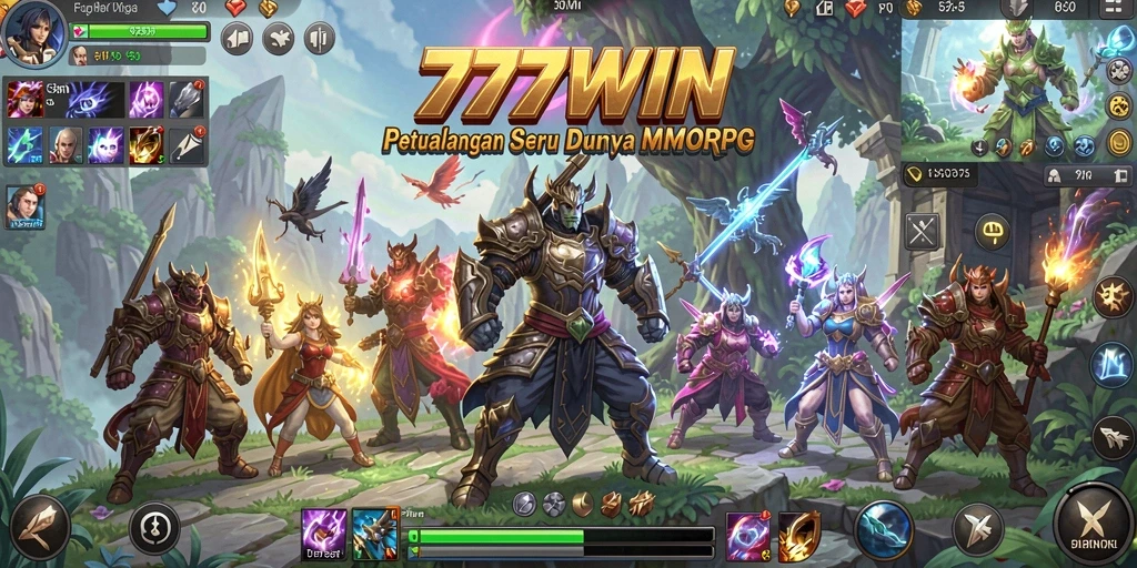 Gameplay seru di dunia petualangan MMORPG 777WIN.