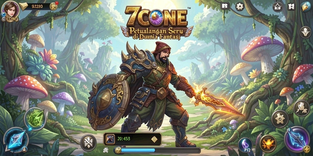 Screenshot <strong>7CONE</strong> menunjukkan aksi seru dalam petualangan di dunia fantasi.