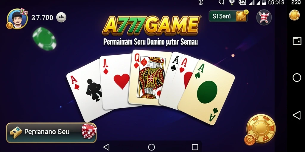 Tampilan permainan Domino yang menarik dan penuh aksi.