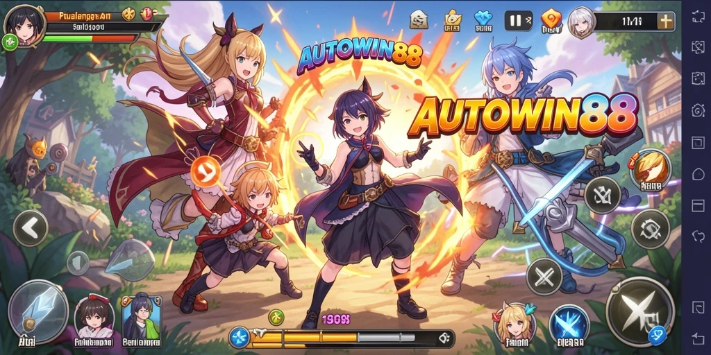 Tampilan gameplay AUTOWIN88 yang seru dan penuh warna.