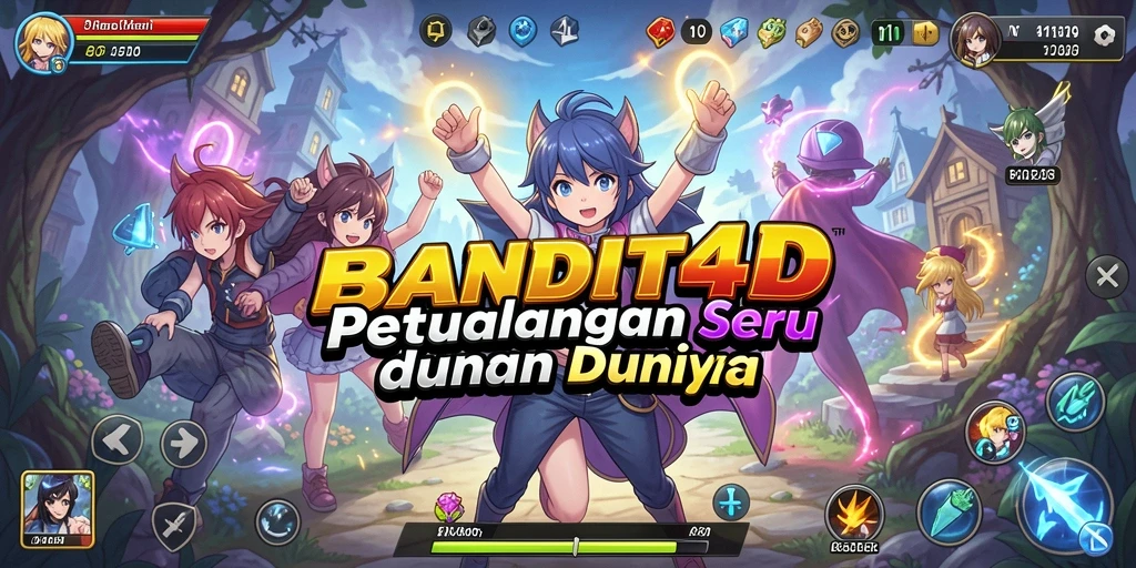 Screenshot gameplay BANDIT4D dengan aksi seru karakter anime.