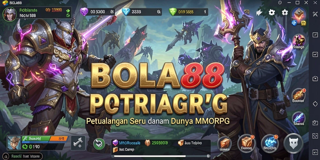Screenshot utama BOLA88 menampilkan petualangan seru dalam dunia MMORPG.