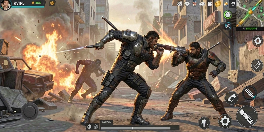 Screenshot gameplay RVIP5 menampilkan aksi seru dengan grafis menawan.