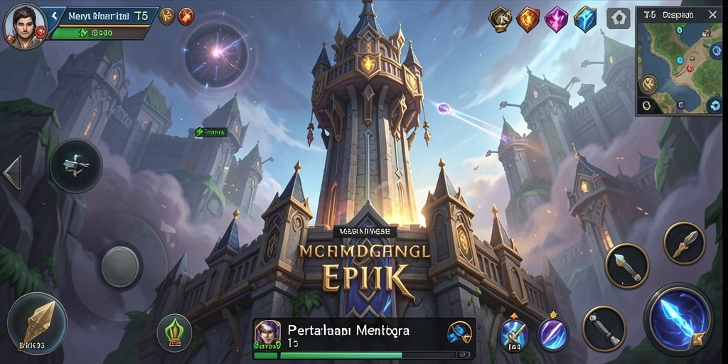 Screenshot T6 menunjukkan aksi menara dalam bertahan dari serangan musuh.