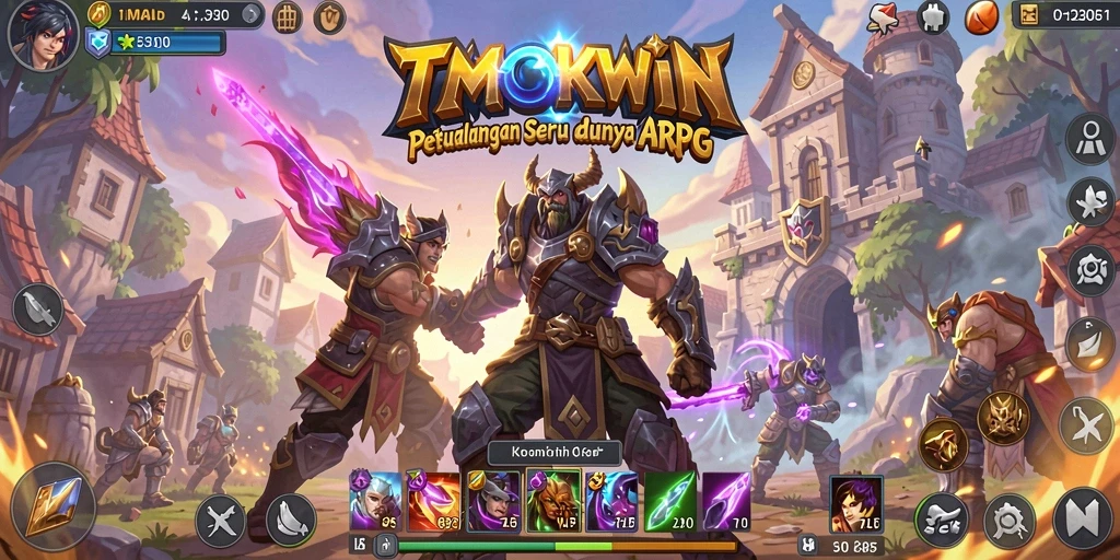 Gameplay seru di TMOKWIN dengan pertarungan yang mendebarkan.